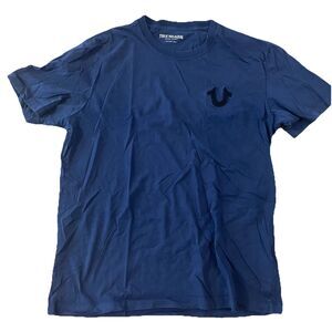 True Religion Men's Short Sleeve T-Shirt Size Large Blue